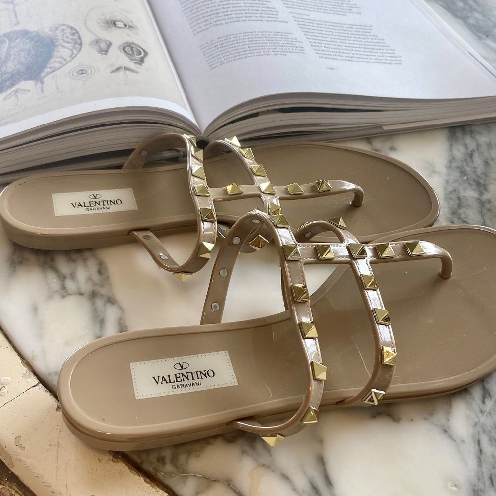 Authentic Valentino Rockstud Jelly Sandals